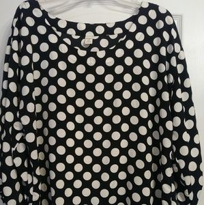 Cute poka dot silk blouse